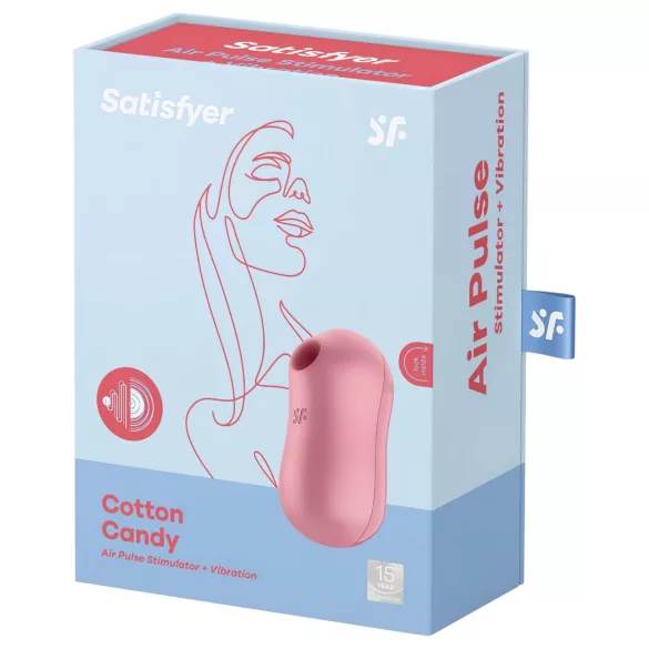 Satisfyer Cotton Candy - stimulátor klitorisu s pulzujícími vlnami - korálový