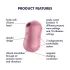 Satisfyer Cotton Candy - stimulátor klitorisu s pulzujícími vlnami - korálový