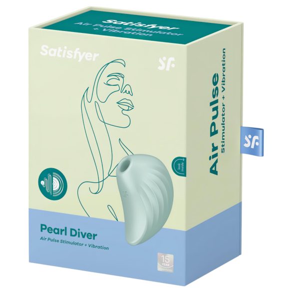 Satisfyer Pearl Diver - klitorální vibrátor s tlakovými vlnami - mátová