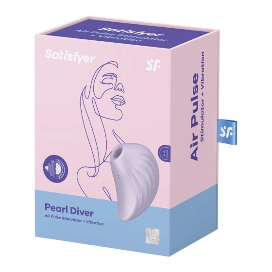 Satisfyer Pearl Diver - nabíjecí vibrátor se vzduchovými vlnami pro klitoris (fialový)