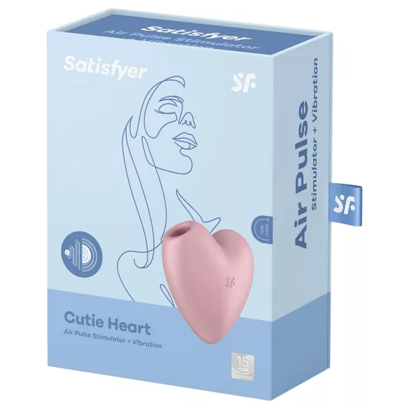 Satisfyer Cutie Heart - stimulátor klitorisu na vlny - dobíjecí - růžový