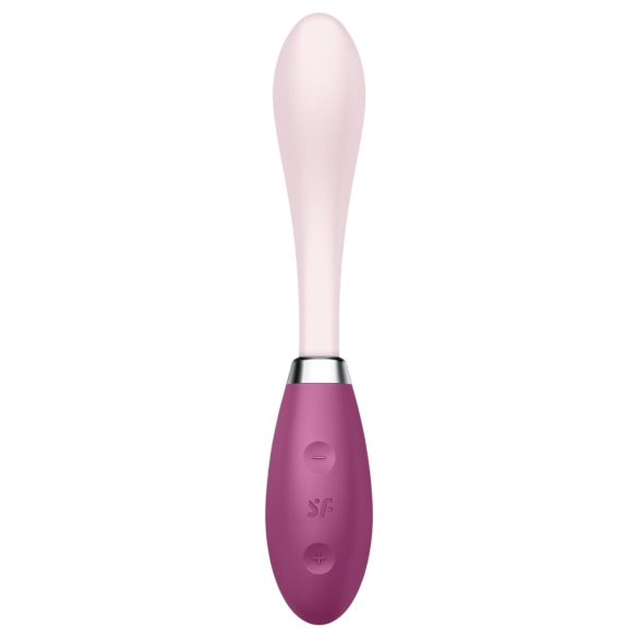 Satisfyer - vibrátor na G bod - flexibilní, dobíjecí - růžovo-červený