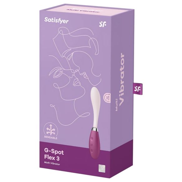 Satisfyer - vibrátor na G bod - flexibilní, dobíjecí - růžovo-červený