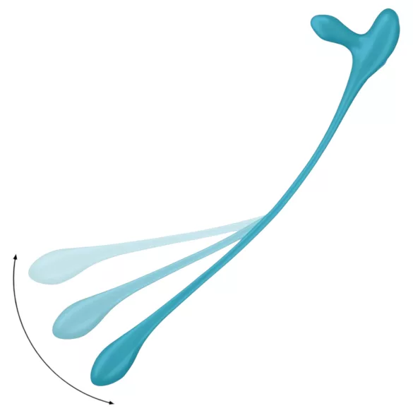 Satisfyer - anální vibrátor a erekční kroužek - dobíjecí, modrý