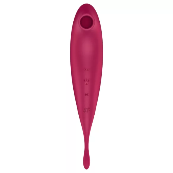 Satisfyer Twirling Pro - vibrátor na klitoris ovládaný aplikací (červený)