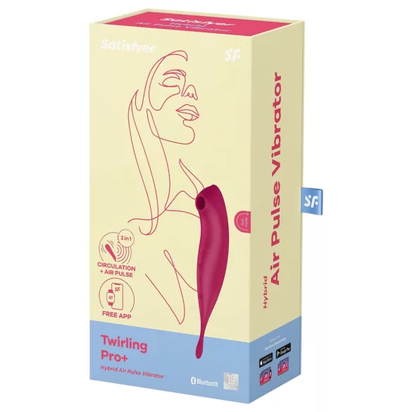 Satisfyer Twirling Pro - vibrátor na klitoris ovládaný aplikací (červený)
