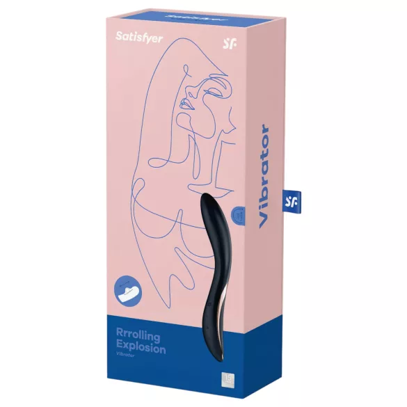 Satisfyer Rrrolling - vibrátor na G-bod s pohyblivými kuličkami - černý