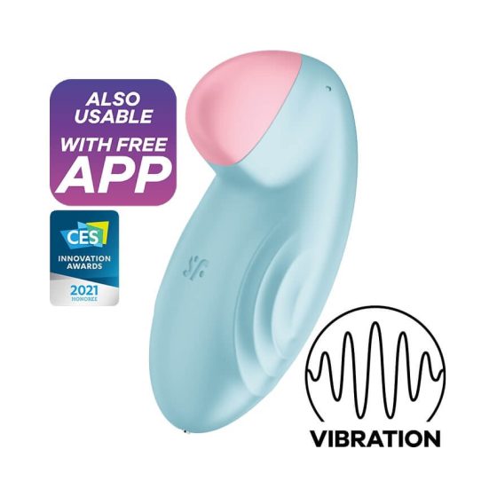Satisfyer Tropical Tip - chytrý dobíjecí vibrátor na klitoris (modrý)