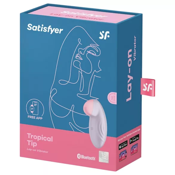 Satisfyer Tropical Tip - vibrátor na klitoris ovládaný aplikací (fialový)