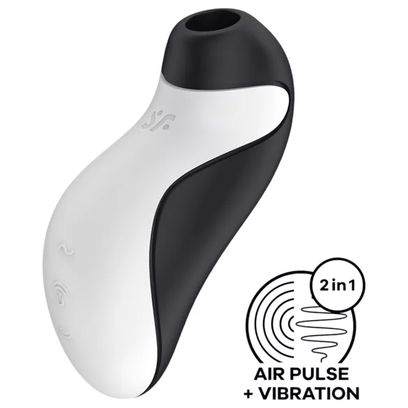 Satisfyer Orca - vodotěsný stimulátor klitorisu s tlakovými vlnami - černo-bílý