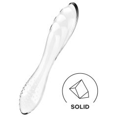   Satisfyer Dazzling Crystal 1 - oboustranné skleněné dildo - čiré