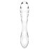 Satisfyer Dazzling Crystal 1 - oboustranné skleněné dildo - čiré