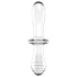 Satisfyer Double Crystal - oboustranné skleněné dildo - transparentní