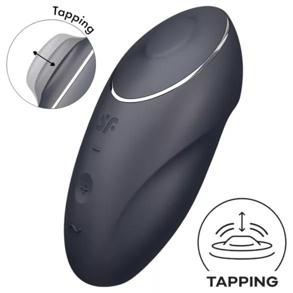 Satisfyer - 2v1 vibrátor na klitoris - černý