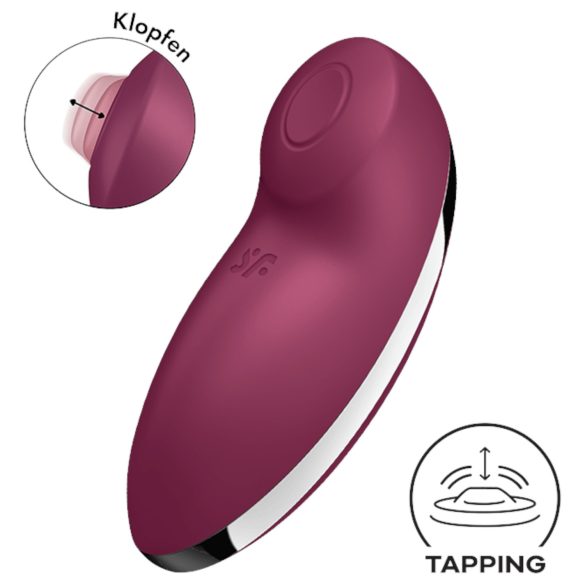 Satisfyer Tap & Climax 2 - 2v1 stimulátor a vibrátor (červený)