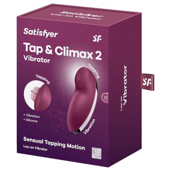 Satisfyer Tap & Climax 2 - 2v1 stimulátor a vibrátor (červený)