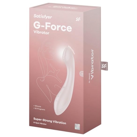 Satisfyer G-Force - vibrátor na bod G - akumulátorový, vodotěsný - béžový