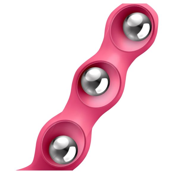 Satisfyer Triple Ball-R - anální vibrátor s kuličkami - růžový
