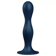 Satisfyer Double Ball-R - vážené dildo - modrá