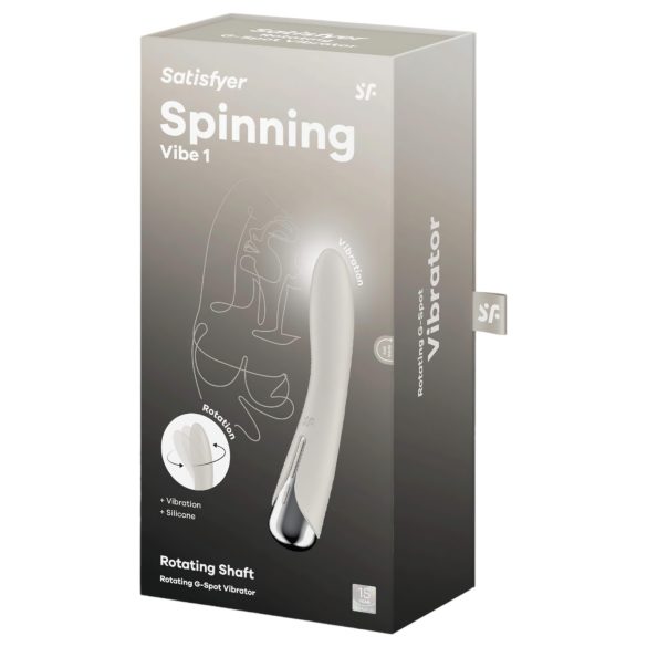 Satisfyer - G-bod vibrátor s rotující hlavicí - béžový