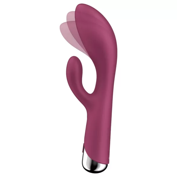 Satisfyer Spinning Rabbit 1 - rotační vibrátor s klitorálním ramenem - červený