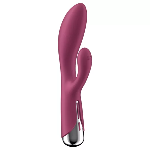 Satisfyer Spinning Rabbit 1 - rotační vibrátor s klitorálním ramenem - červený