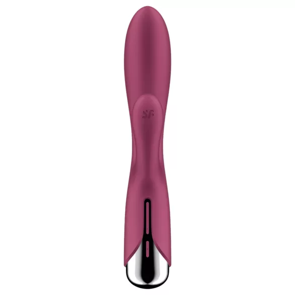 Satisfyer Spinning Rabbit 1 - rotační vibrátor s klitorálním ramenem - červený