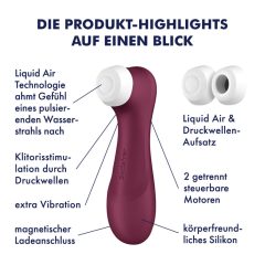   Satisfyer Pro 2 Gen3 Smart - inteligentní nabíjecí stimulátor na klitoris se vzduchovou vlnou (bordó)
