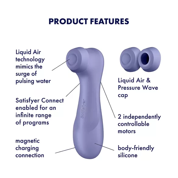 Satisfyer Pro 2 Gen3 - aplikací řízený stimulátor klitorisu s tlakovými vlnami (fialový)
