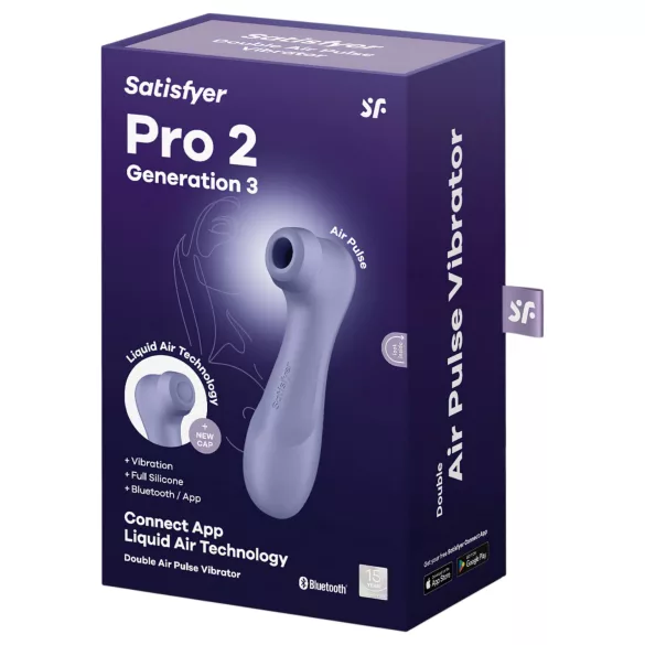 Satisfyer Pro 2 Gen3 - aplikací řízený stimulátor klitorisu s tlakovými vlnami (fialový)
