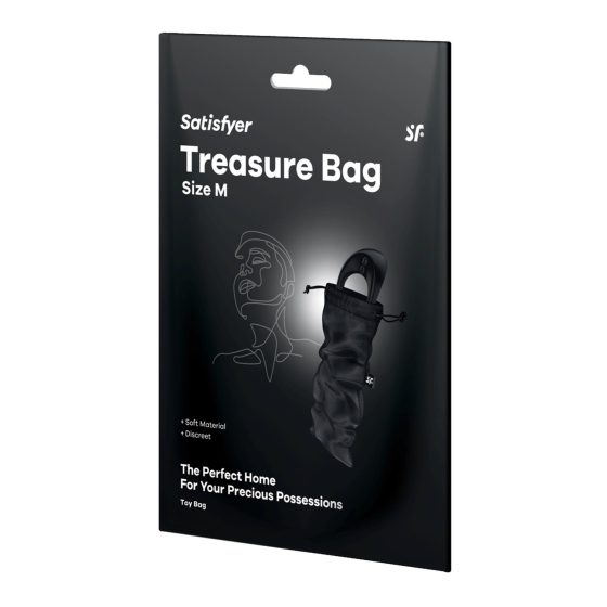 Satisfyer Treasure Bag M - taška na erotické pomůcky - střední (černá)