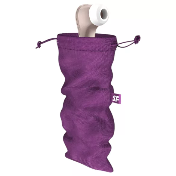 Satisfyer - úložný pytlík na erotické pomůcky - střední - fialový