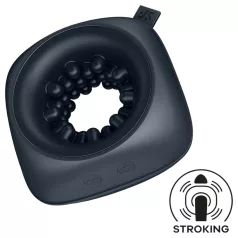   Satisfyer Ring Stroker - akumulátorový vibrační masturbátor (černý)