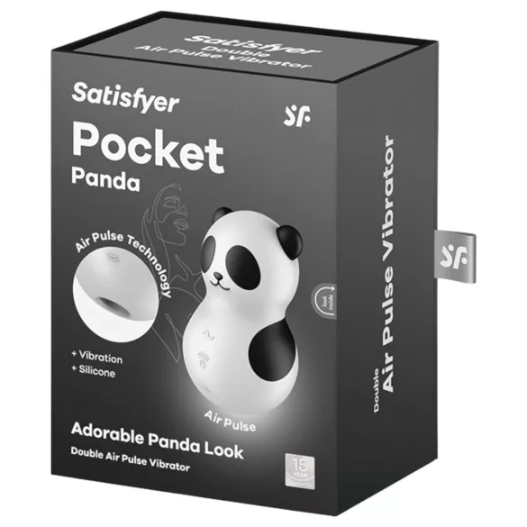 Satisfyer Pocket Panda - stimulátor klitorisu na vlny vzduchu - černý