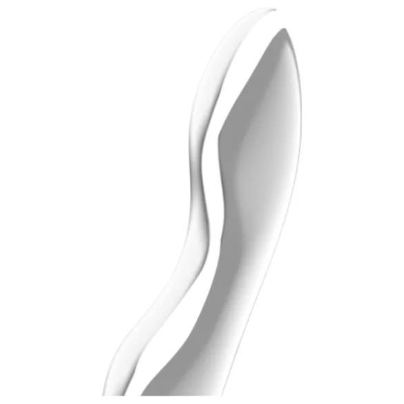 Satisfyer Cosmic Crest 2 - vlnitý ocelový dildo - stříbrná