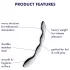 Satisfyer Cosmic Crest 2 - vlnitý ocelový dildo - stříbrná