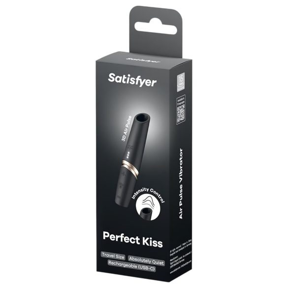 Satisfyer - vibrátor ve tvaru rtěnky - černý