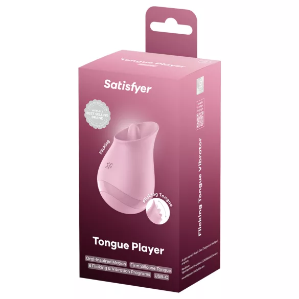 Satisfyer Tongue Player - vibrátor na klitoris s jazýčkem - růžový