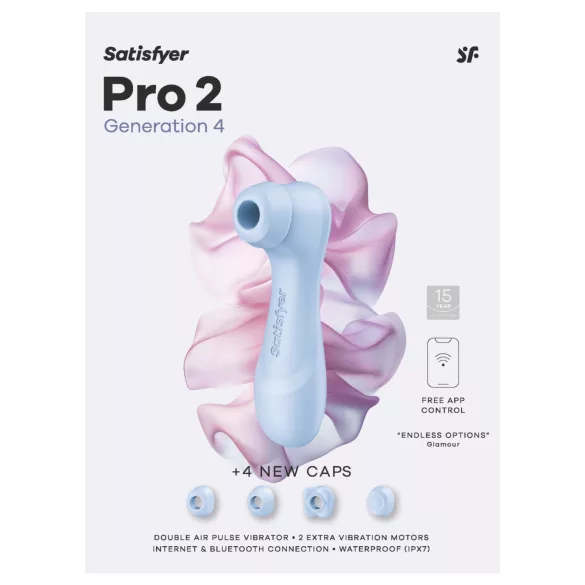 Satisfyer Pro 2 Generation 4 - stimulátor klitorisu s tlakovými vlnami (modrý)