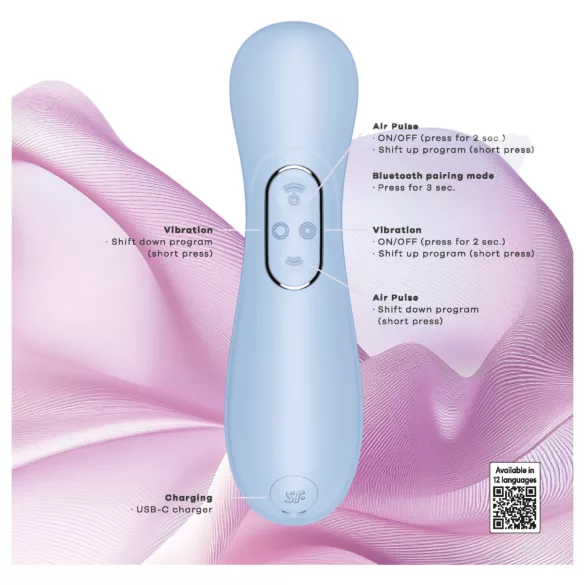 Satisfyer Pro 2 Generation 4 - stimulátor klitorisu s tlakovými vlnami (modrý)