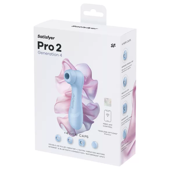 Satisfyer Pro 2 Generation 4 - stimulátor klitorisu s tlakovými vlnami (modrý)