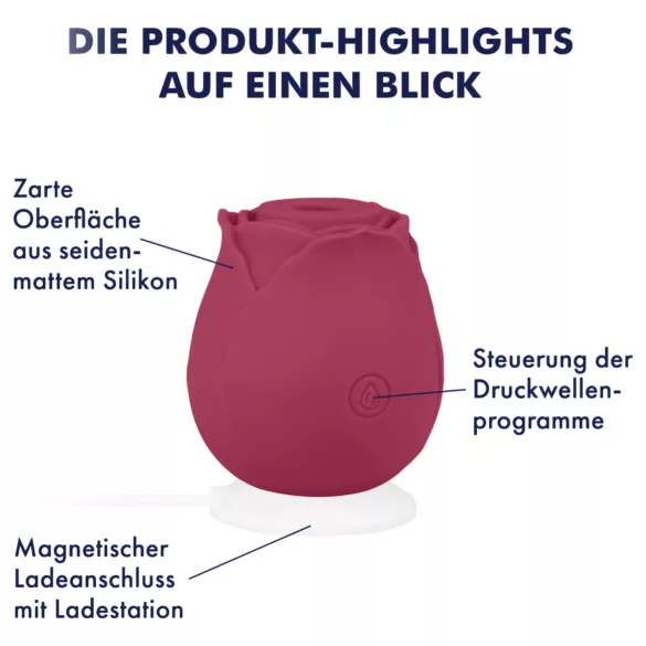 EIS Blush&Bloom - sací vibrační vibrátor - červený