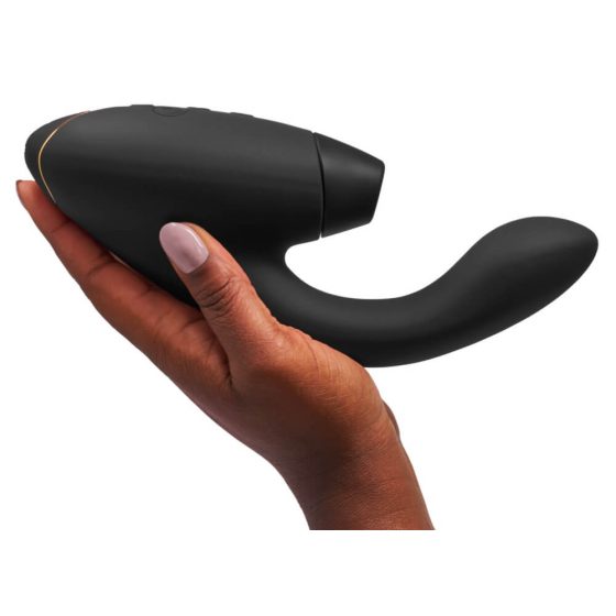 Womanizer Duo 2 - vodotěsný vibrátor bodu G a stimulátor klitorisu (černý)