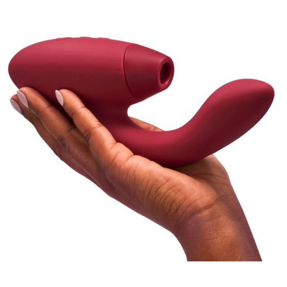 Womanizer Duo 2 - vodotěsný vibrátor bodu G a stimulátor klitorisu (červený)