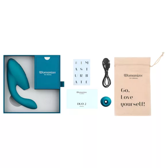 Womanizer Duo 2 - vibrátor pro bod G a klitoris - zelený