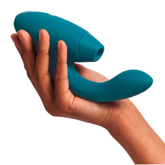 Womanizer Duo 2 - vodotěsný vibrátor bodu G a stimulátor klitorisu (zelený)