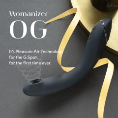   Womanizer OG - dobíjecí, vodotěsný vibrátor 2v1 s vlnou vzduchu pro bod G (černý)