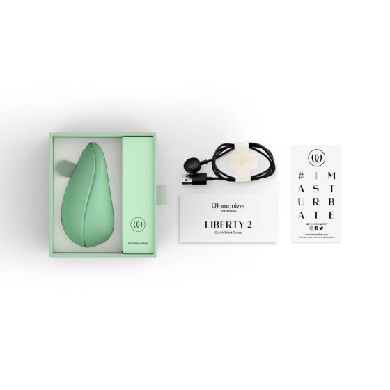 Womanizer Liberty 2 - dobíjecí stimulátor klitorisu se vzduchovou vlnou (šalvějově zelený)