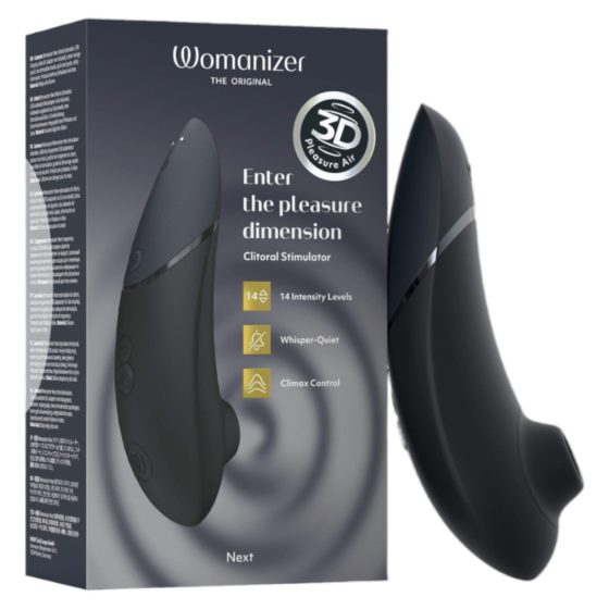 Womanizer Next - dobíjecí stimulátor klitorisu se vzduchovou vlnou (černý)