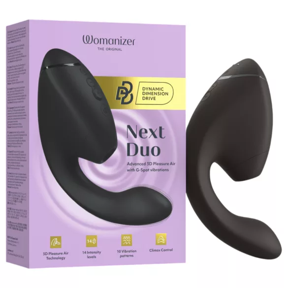 Womanizer Next Duo - 2v1 vibrátor na bod G (černý)